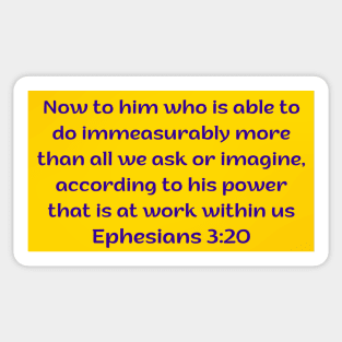 Bible Verse Ephesians 3:20 Sticker